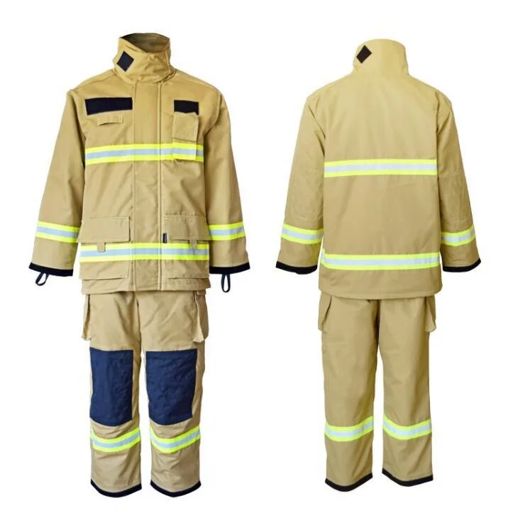 Traje de Bombero Talla XL en Caqui, Versión de Exportación, Tela de Aramida 2