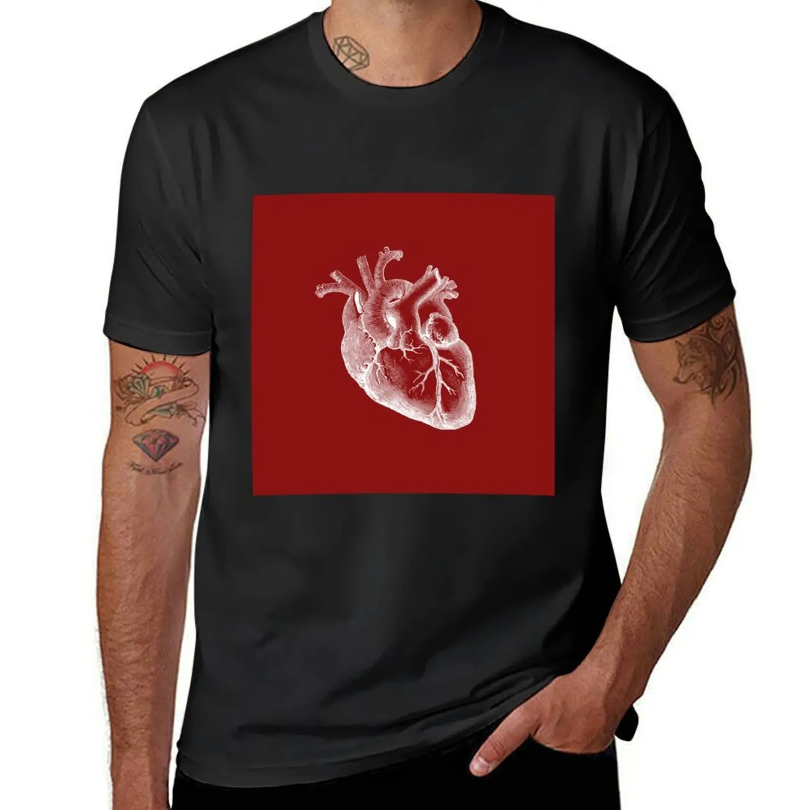 

Anatomical Heart in Red T-Shirt vintage sweat mens t shirt