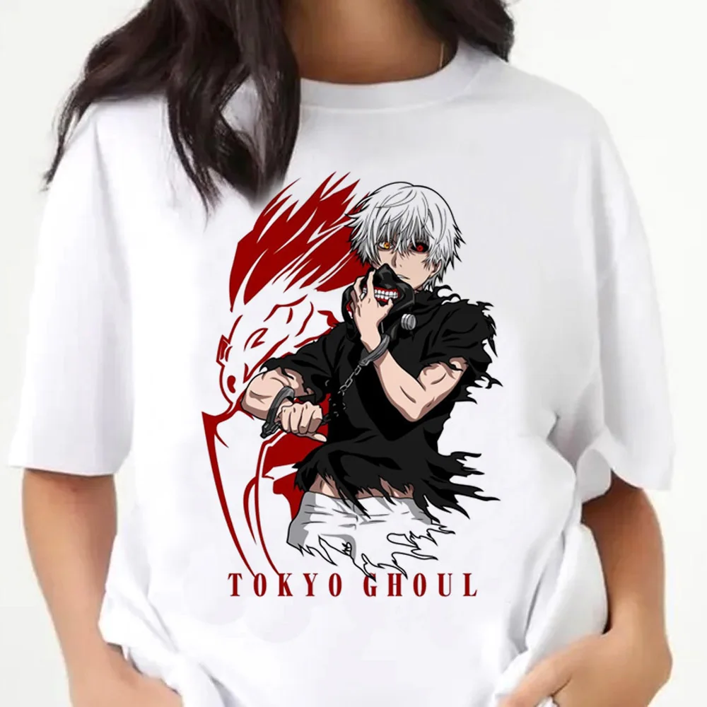 Tokyo Ghoul top tees female 2000s Psychedelic grunge scene  shirt meme cutecore Psychedelic scene  japanese