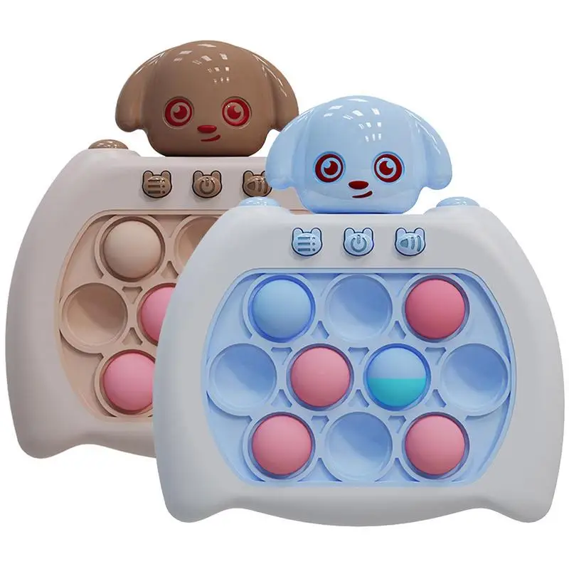 Juguete eléctrico de empuje rápido para niños, máquina de juego de burbujas, 4 modos de juego, juguete Fidget, pellizco eléctrico, juguetes sensoriales