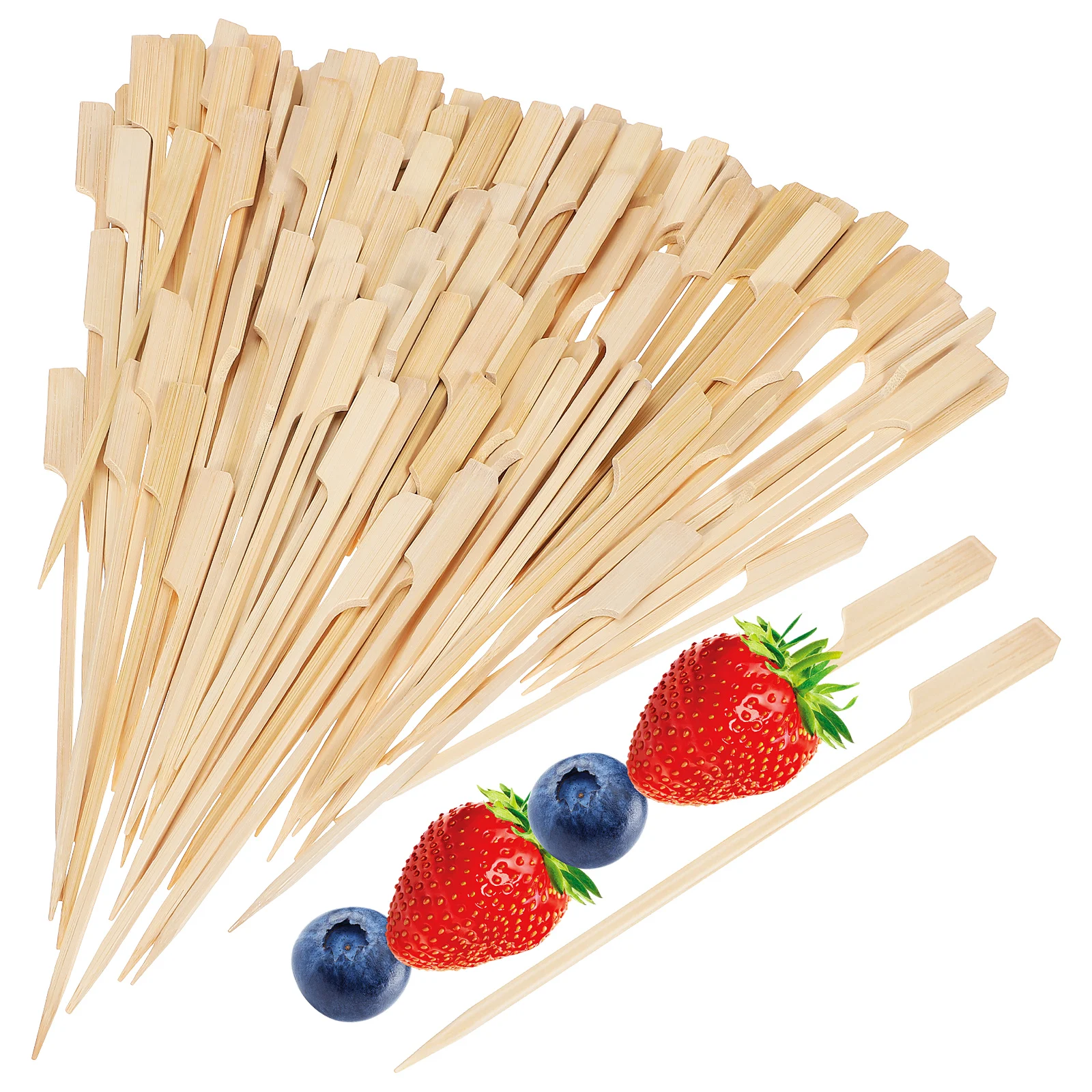 

200Pcs Disposable Bamboo Grilling Skewers High Temperature Resistant Bbq Picks for Outdoor Barbecue Meat Fruit Kabobs Sandwiches