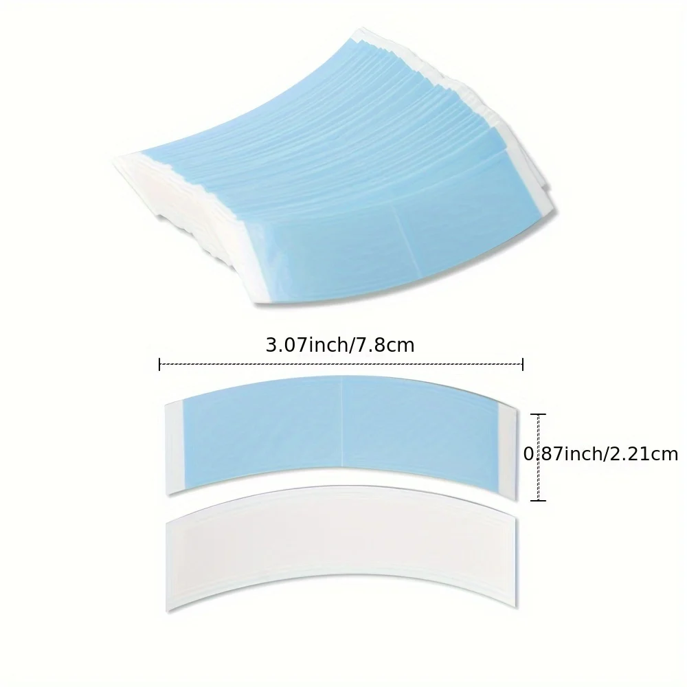 36pcs/lot Blue Waterproof Hair Tape Double Side Adhesive Super Tape For Lace Wig Toupee Replacement Hairdresser Accessories