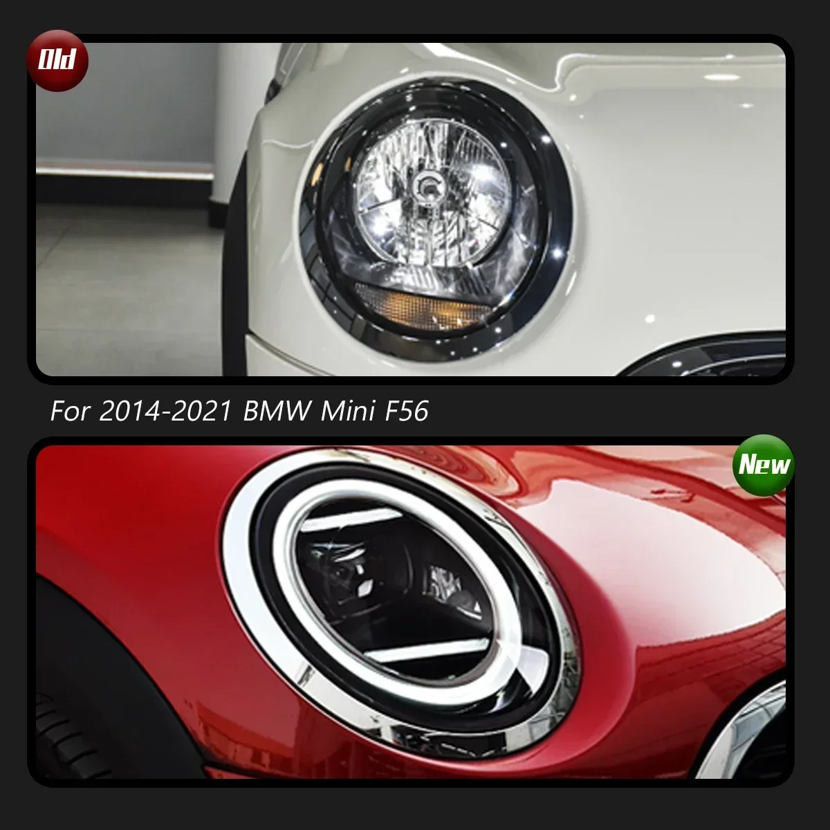 Car Model For BMW Mini F55 F56 Headlights 2014-2021 Upgrade Modified New DRL Dynamic Turn Signal LED Headlight