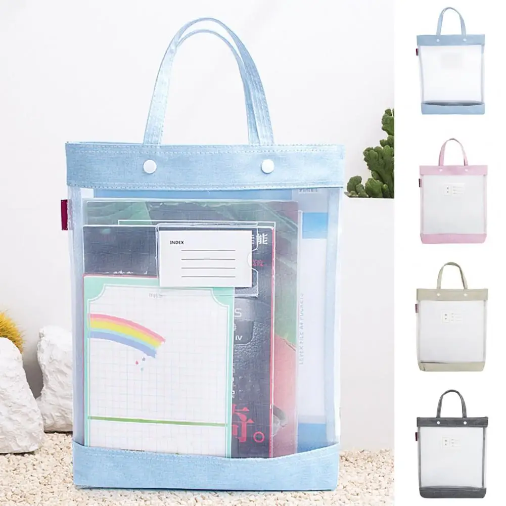 Langlebiger tragbarer transparenter Dokumenten-Aufbewahrung beutel für Datei organisatoren mit starkem Tragfähigkeit griff für die Akten organization