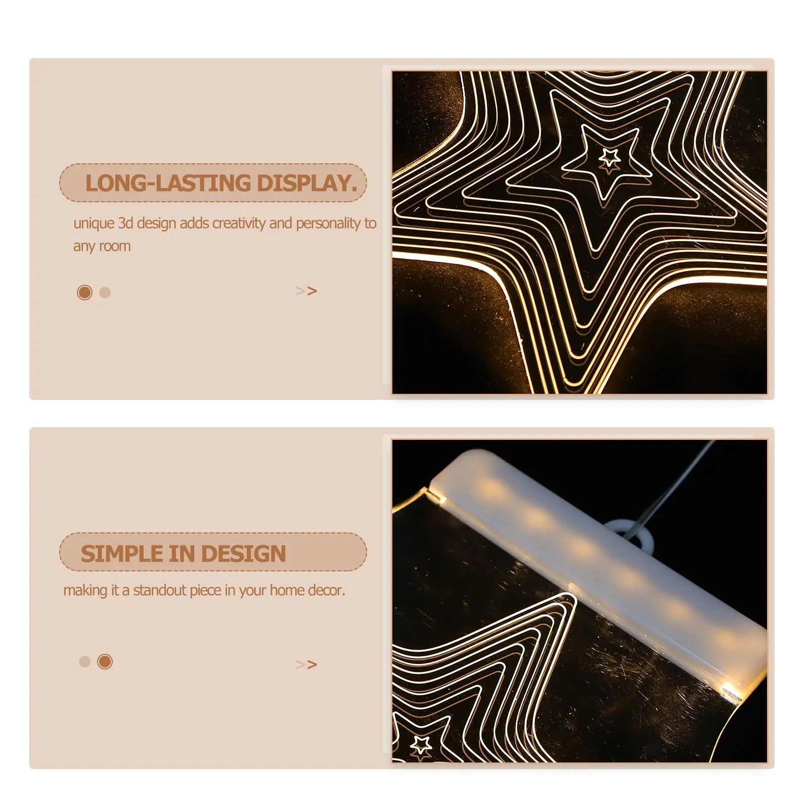 Creative Suction Cup Hanging Lamp 3D Design LED Lights Bedroom Living Room Study Window Decoration Mini Cups Pentagram Night