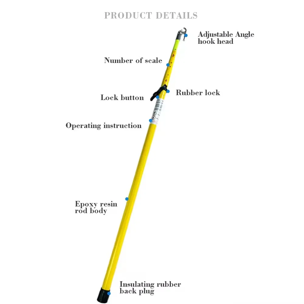 High Voltage insulated material triangle hot Stick