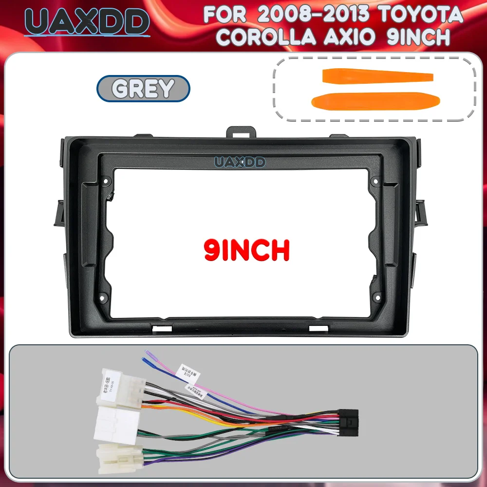 For 2008-2013 Toyota Corolla Axio 9INCH Car DVD GPS Mp3 video fascias player Radio Android stereo Harness screens cables frame