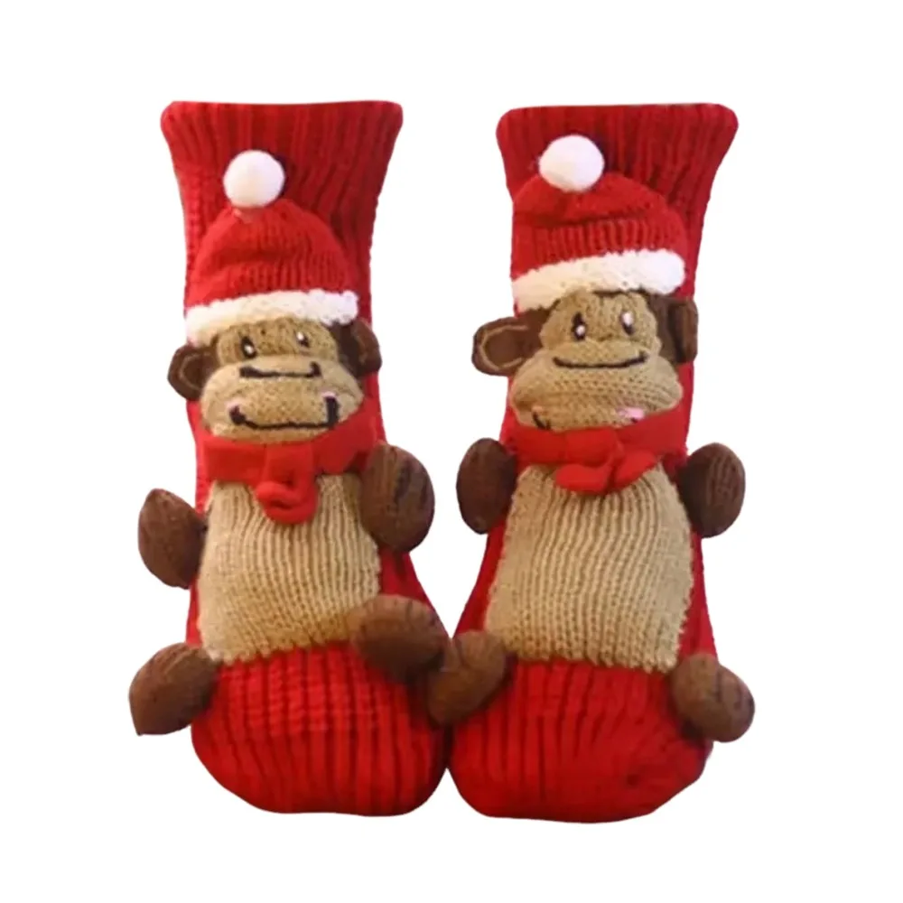 

Креативные рождественские носки с 3D принтом, толстые теплые новые носки-тапочки, дышащие нескользящие средние носки-трубы для мужчин и женщин