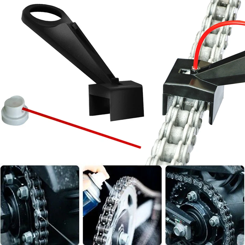 

Motorcycle Chain Oiler Spray Gear Motorcycle Chain Oil Applicator for Motorcycle Mess-Free Chain Wax Cleaner Attachment