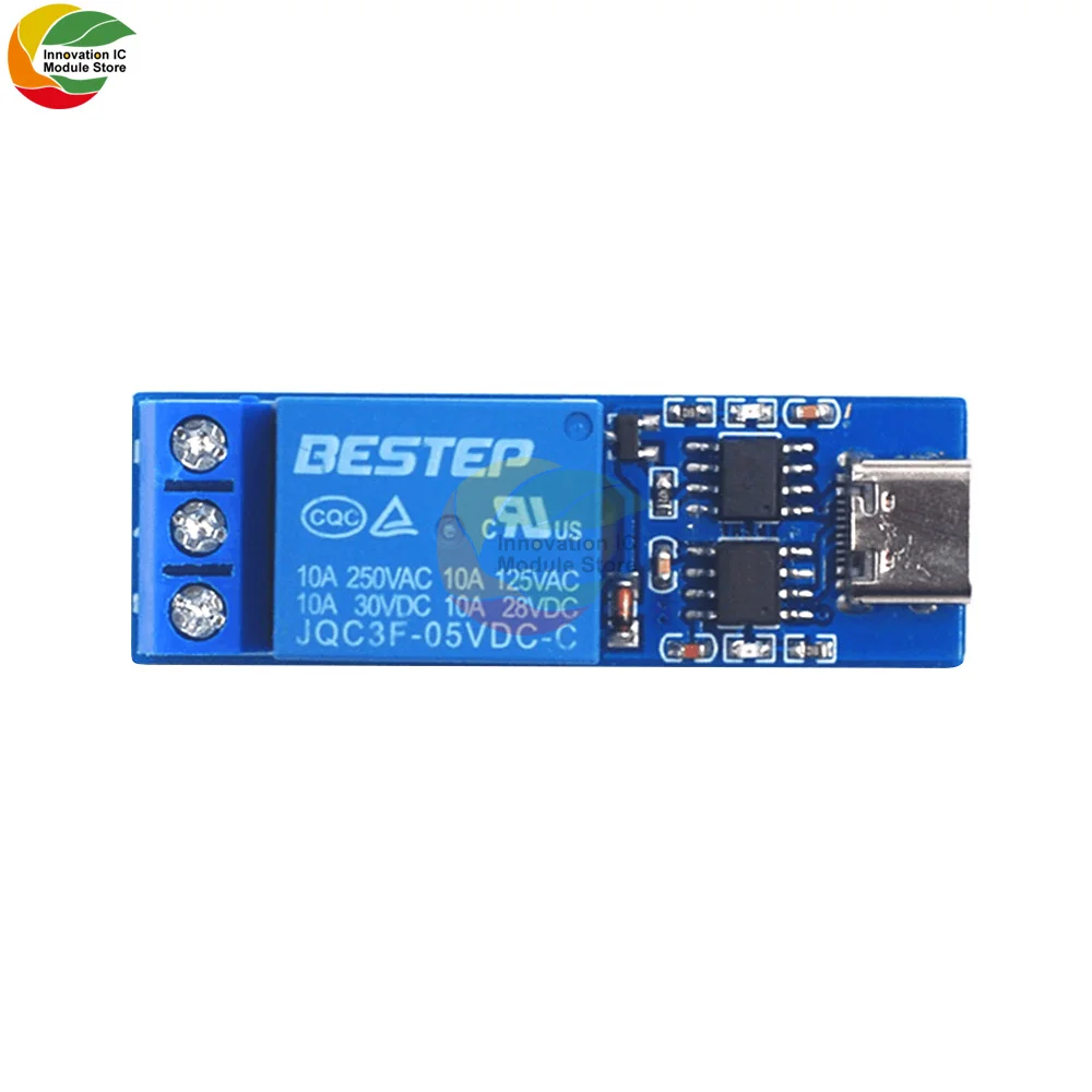 TypeC interface LCUS-1 USB relay module CH340 USB intelligent control switch serial port relay high-performance microcontroller