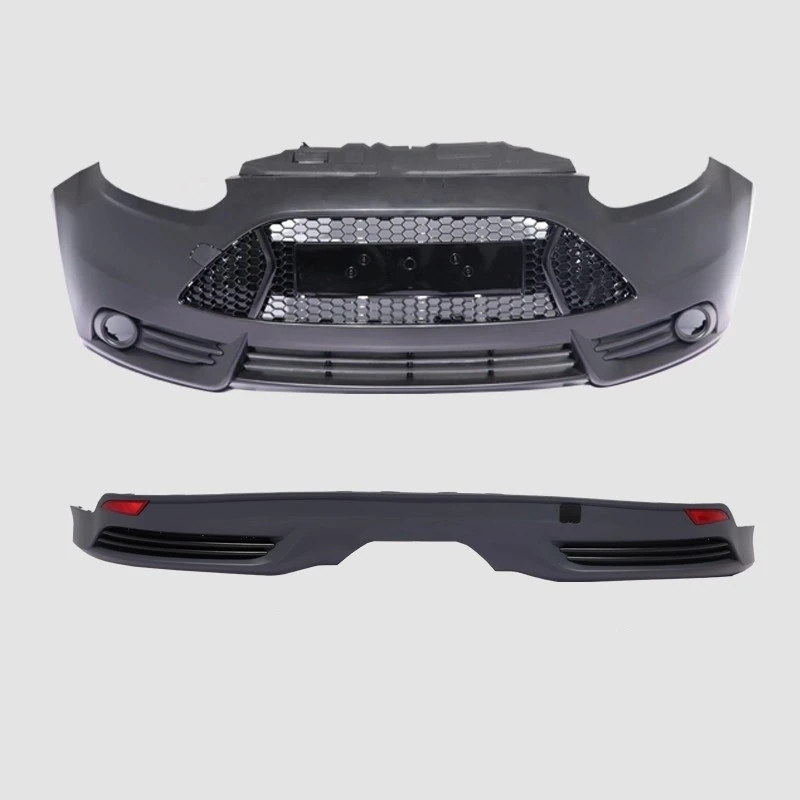 المصد الأمامي للسيارة الشفة الخلفية لفورد فوكس 2012 2013 2014 المعدلة إلى ST نمط طقم الجسم المحيطي اكسسوارات السيارات