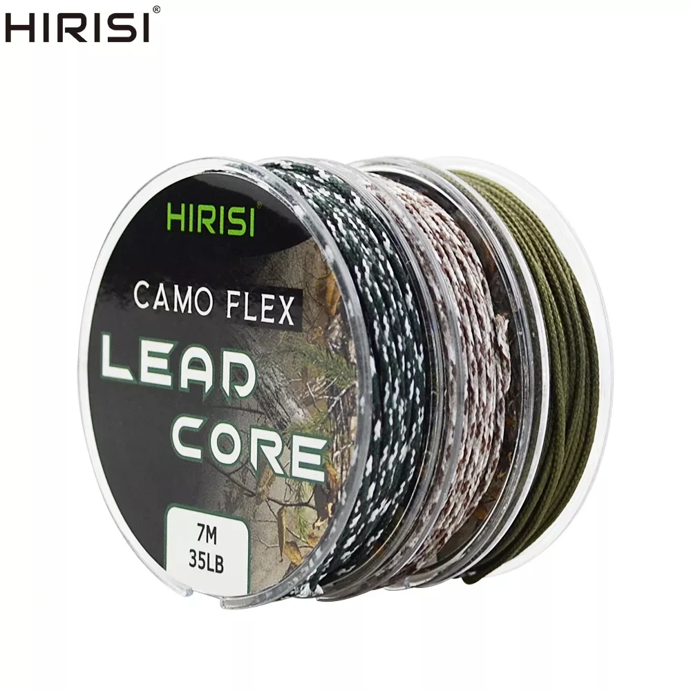 1pcs 35LB 7M Leadcore Carp Fishing Tackle Line Make Carp Hair Rigs 3 Color Braided Lead Line