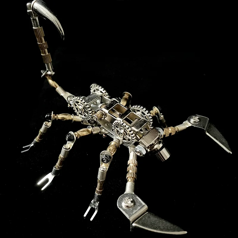 Luminous DIY Punk 3D Building Block Metal Mechanical Assembly Scorpion Model Christmas Birthday Gift Stress Relief Toys