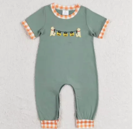 الجملة الرضع طفل الفتيات السروال القصير هالوين اليقطين بوتيك الأخوة الاطفال رومبير #6