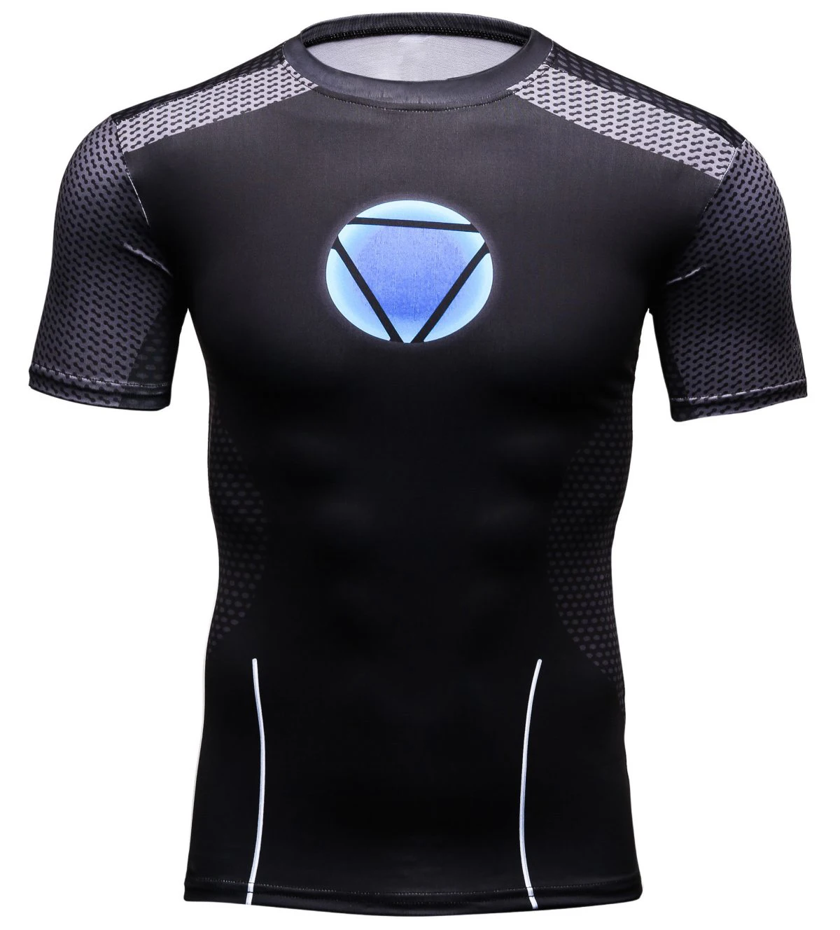 

Men's Compression Shirts Short Sleeve Print Breathable Shirt Fitness Running Sports Training Fashion Baselayer Tee（1072）