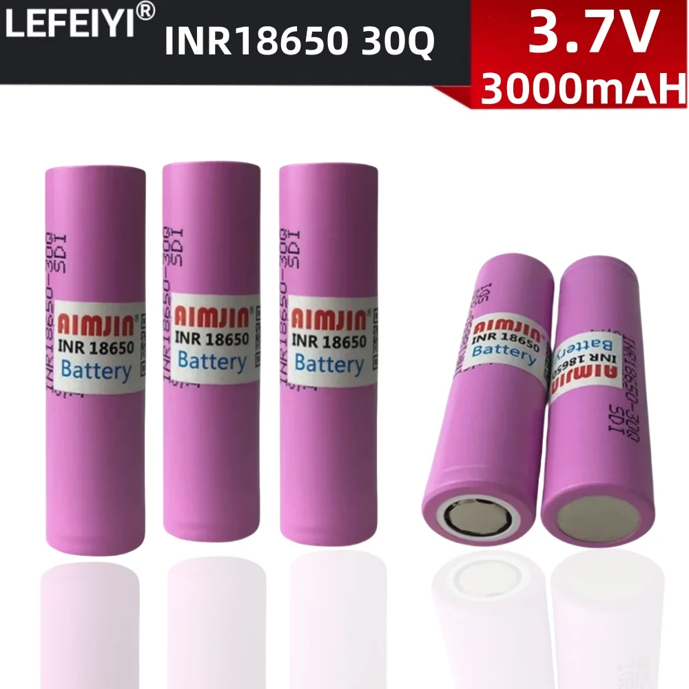 INR18650 30Q 3.7V3000 mAh High Current Li-ion, up to 20A/for e-cigarettes, screwdrivers and power tools, 1-20 pcs.