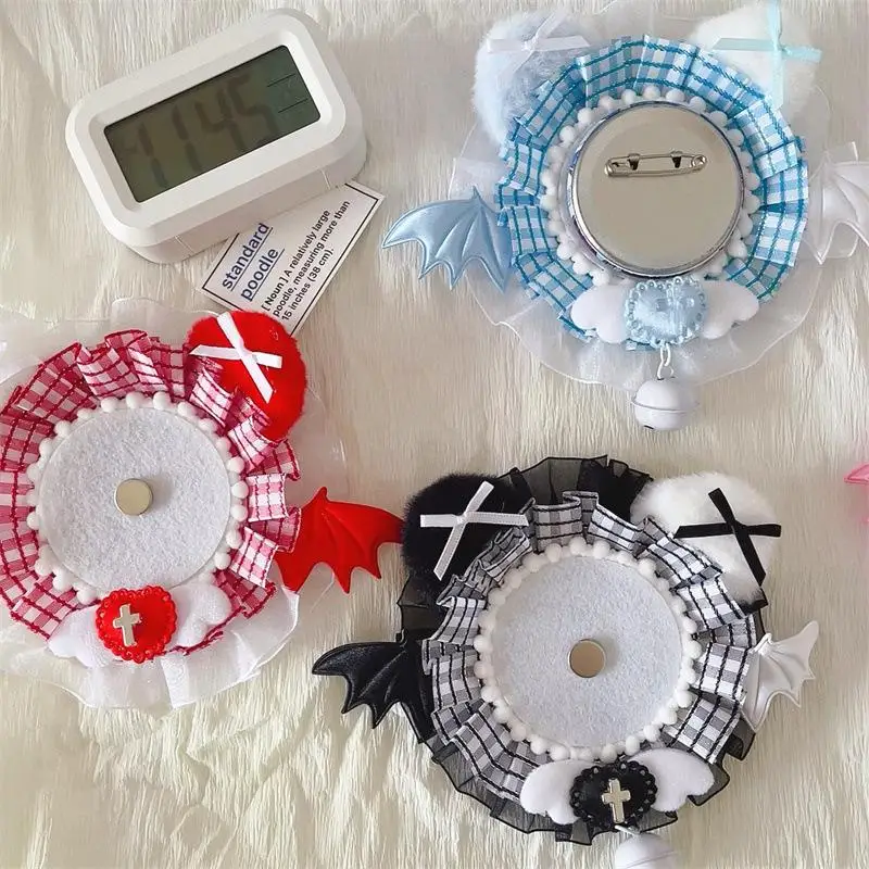 DIY Handgefertigter Spitzen-Anime-Abzeichenhalter, Abzeichenbasis, Itabag-Pins, Fotodisplay-Halterung, Banddekoration für Ita-Bag-Ornament – Detail 3