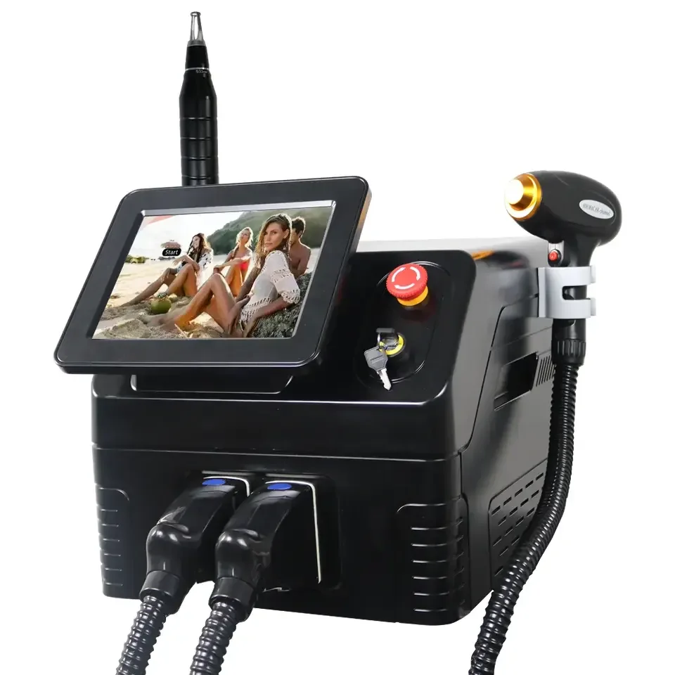 Professional Desktop Diode 2-in-1 755nm 808nm 1064nm Nd Yag Picosecond Laser Permanent Hair Tattoo Removal Machine