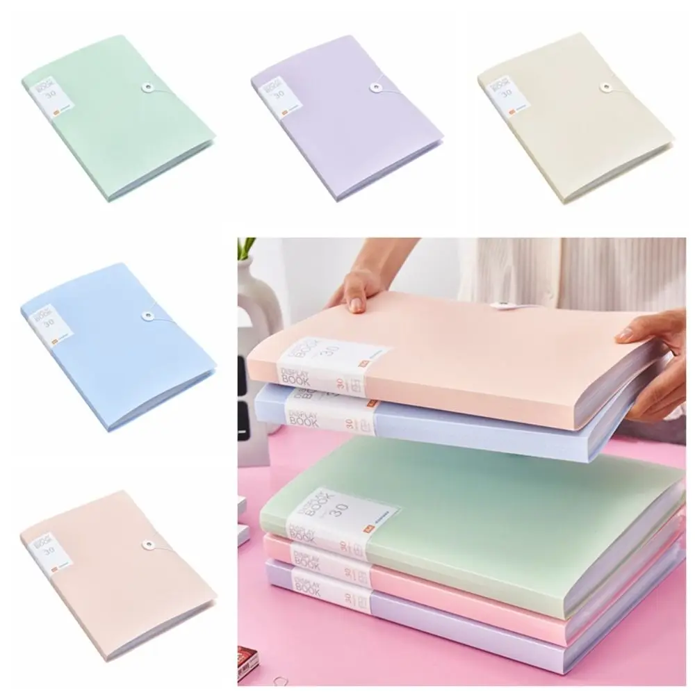 

Simple Fashion A4 File Paper Folder Dustproof Classified Document Holder Multifunction Large Capacity Information Bag Office