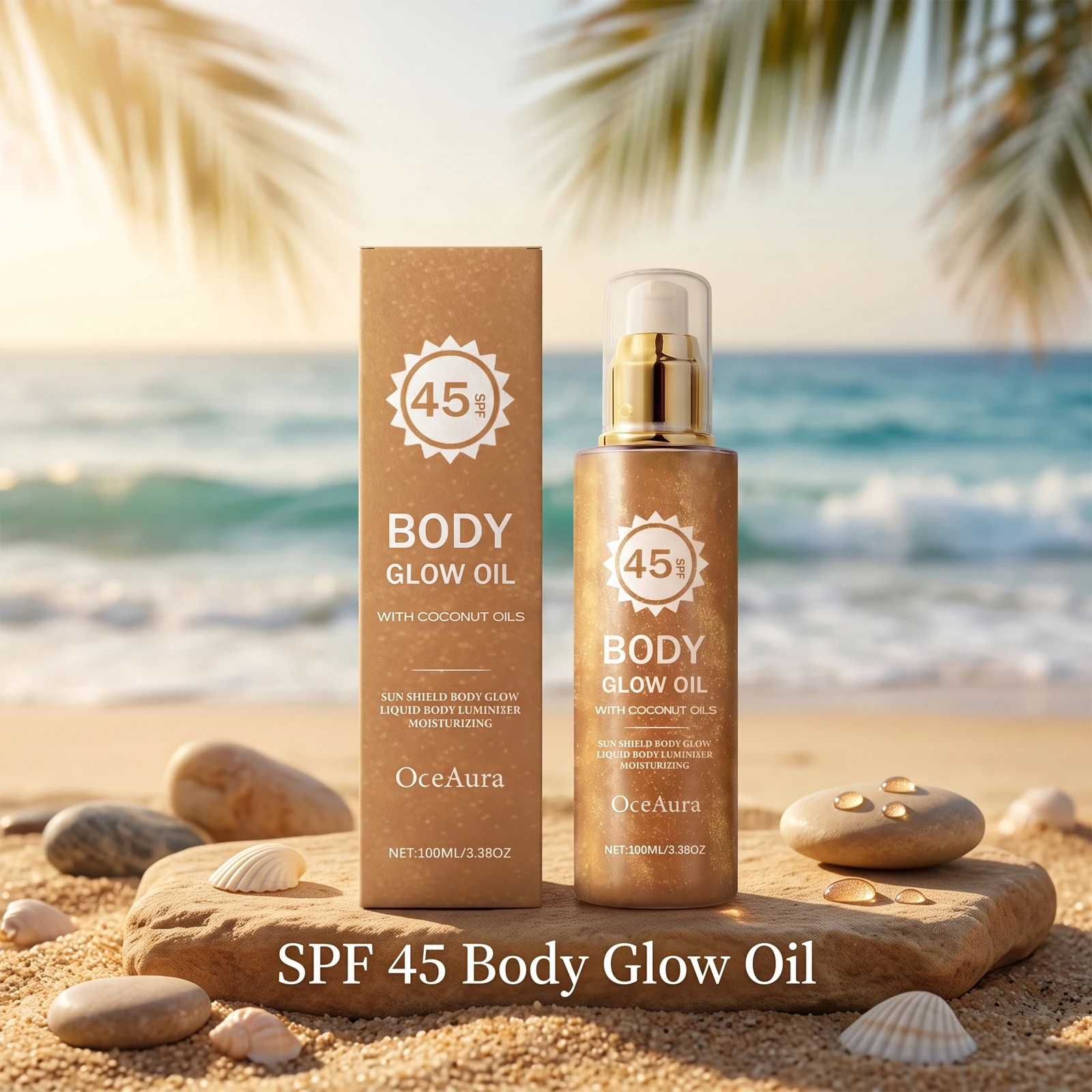 Minyak Tubuh Bercahaya SPF 45  - Coconut Oil Pull ulasan dan harga