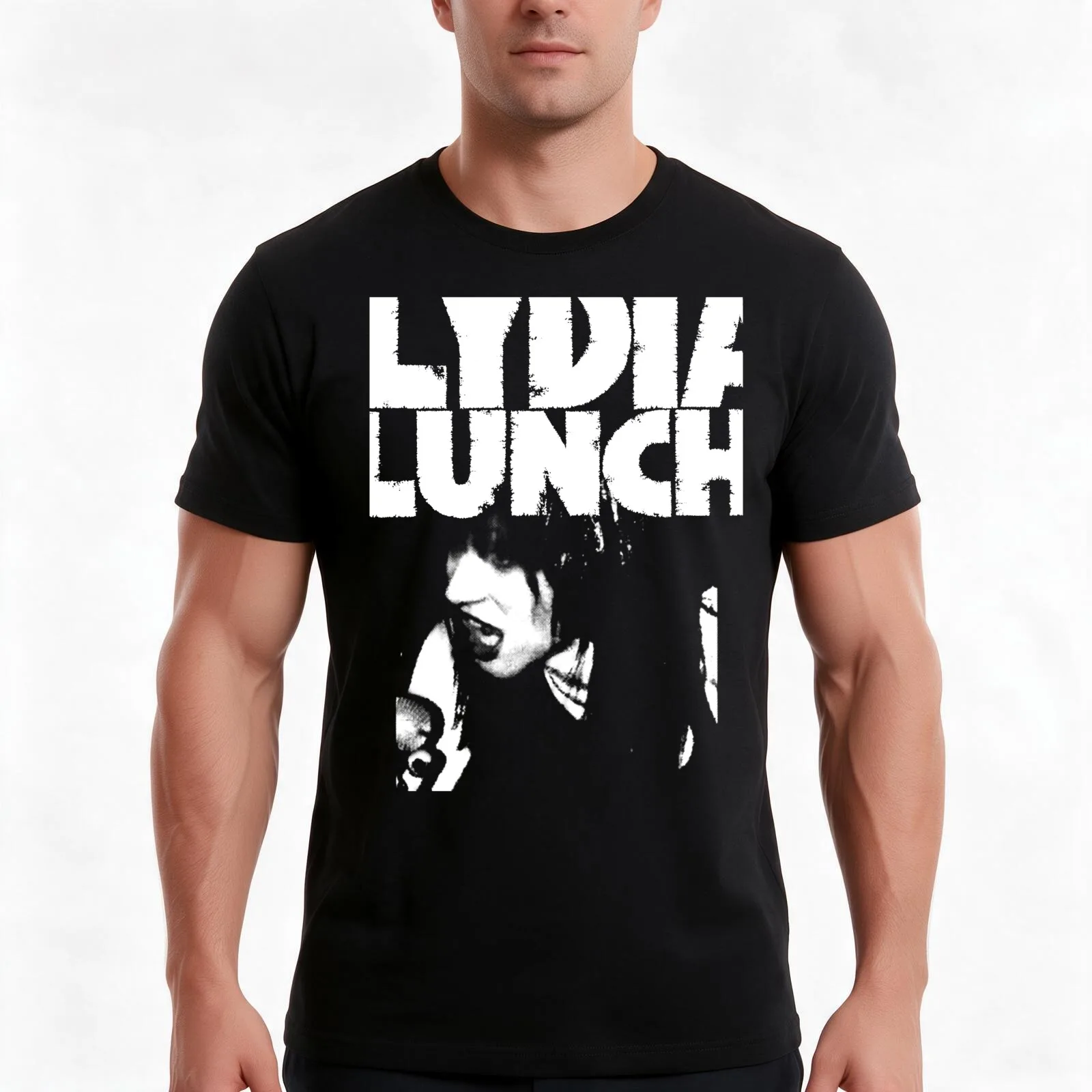 post punk no wave lunch T-Shirt, Summer Casual Cotton Tee, Oversized Streetwear Tops, Vintage Graphic Print, Unisex Men Women