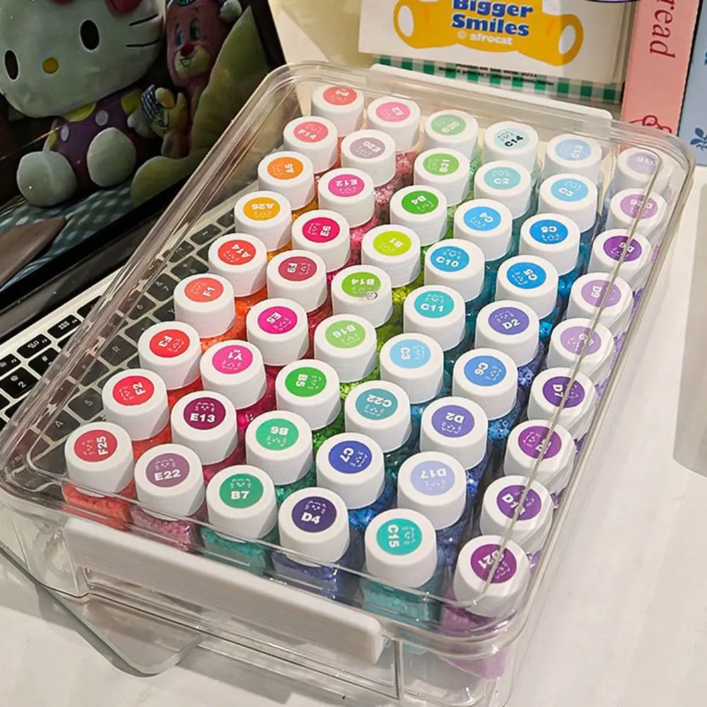Transparent Perler Bead Storage Box Large Capacity Dustproof Perler Bead Packaging Box with Cover Bead Storage Bottle