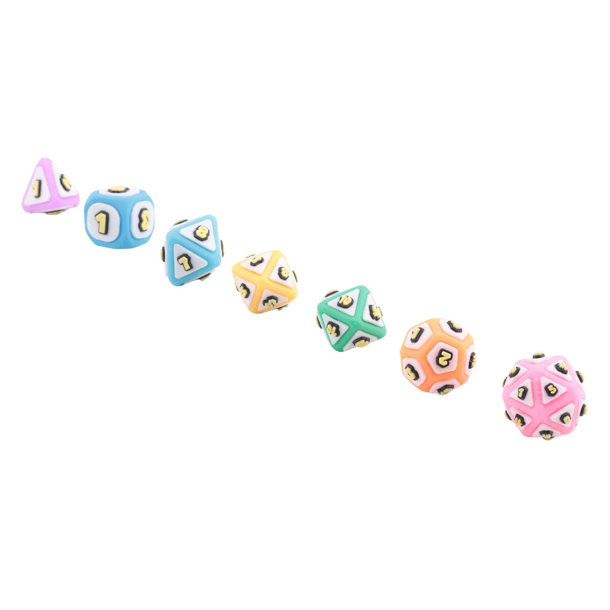 7 Pc Mushroom Party Tabletop Role-Playing Game Dice Cool Games DND Dice Set Plastic D D Family Tabletop Board Games