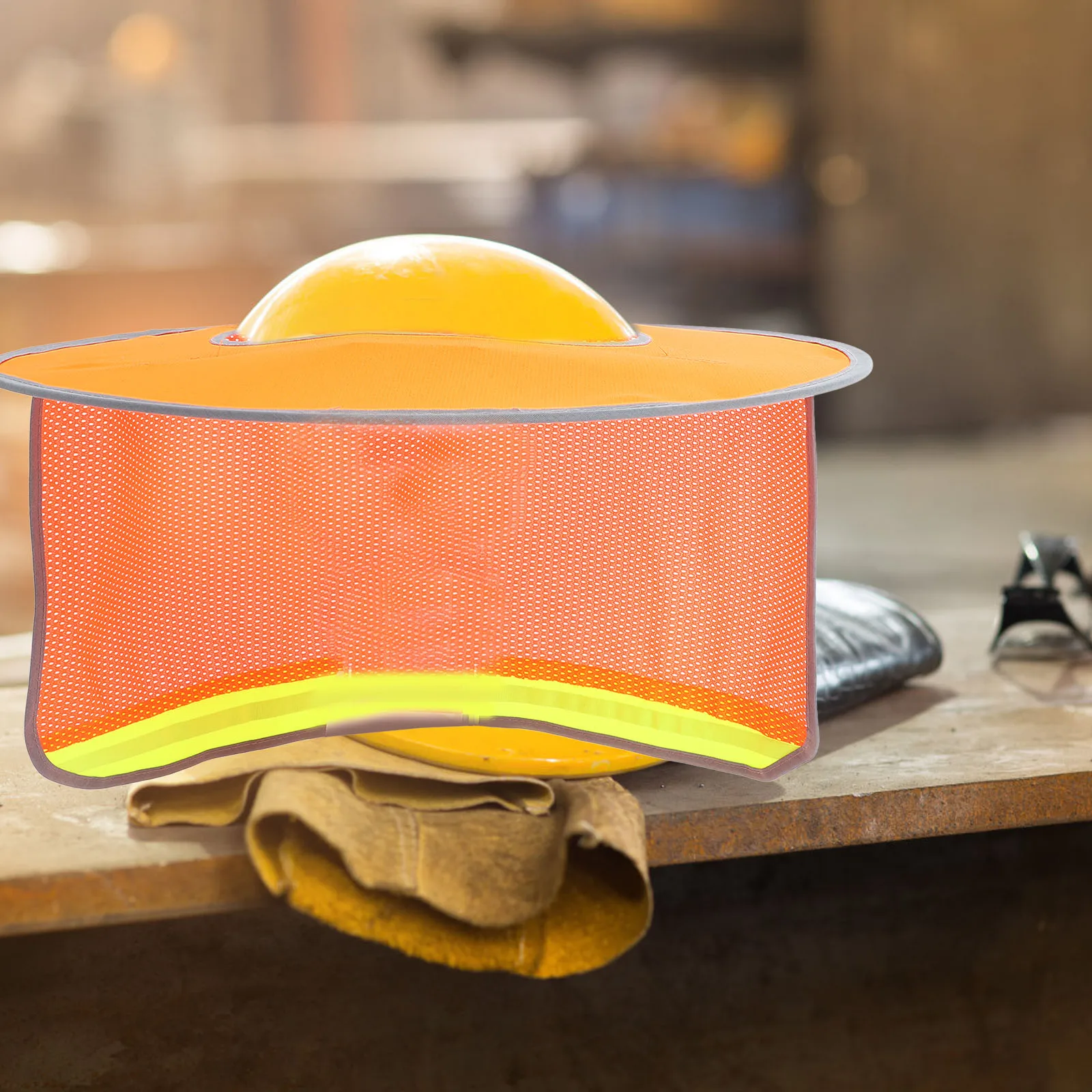 

2Pcs Safety Sun Visor Wide Brim Neck Shades Foldable Lightweight Breathable Mesh Construction Accessories