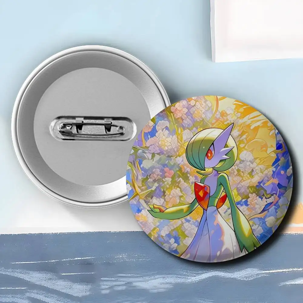 Gardevoir Rayquaza Cool Fashion Badges Round Exquisite Badge Brooches Creative Pins For Clothes Hat Backpack Gift Accessories