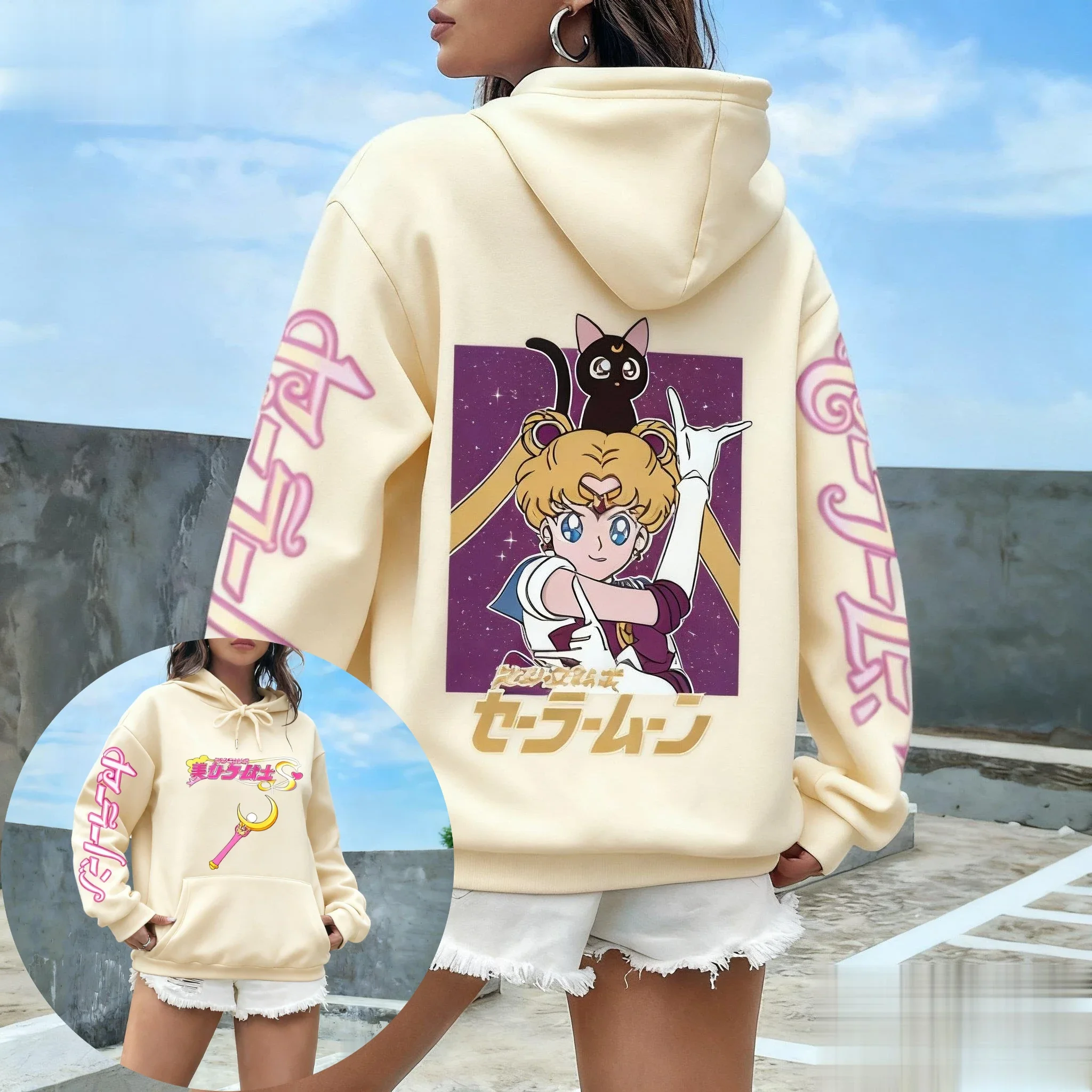 بحار القمر 2026 جديد حار أنيمي للجنسين المرأة هوديي البلوز طويلة الأكمام عادية اليابانية الكرتون طباعة الخريف الشتاء الموضة #5