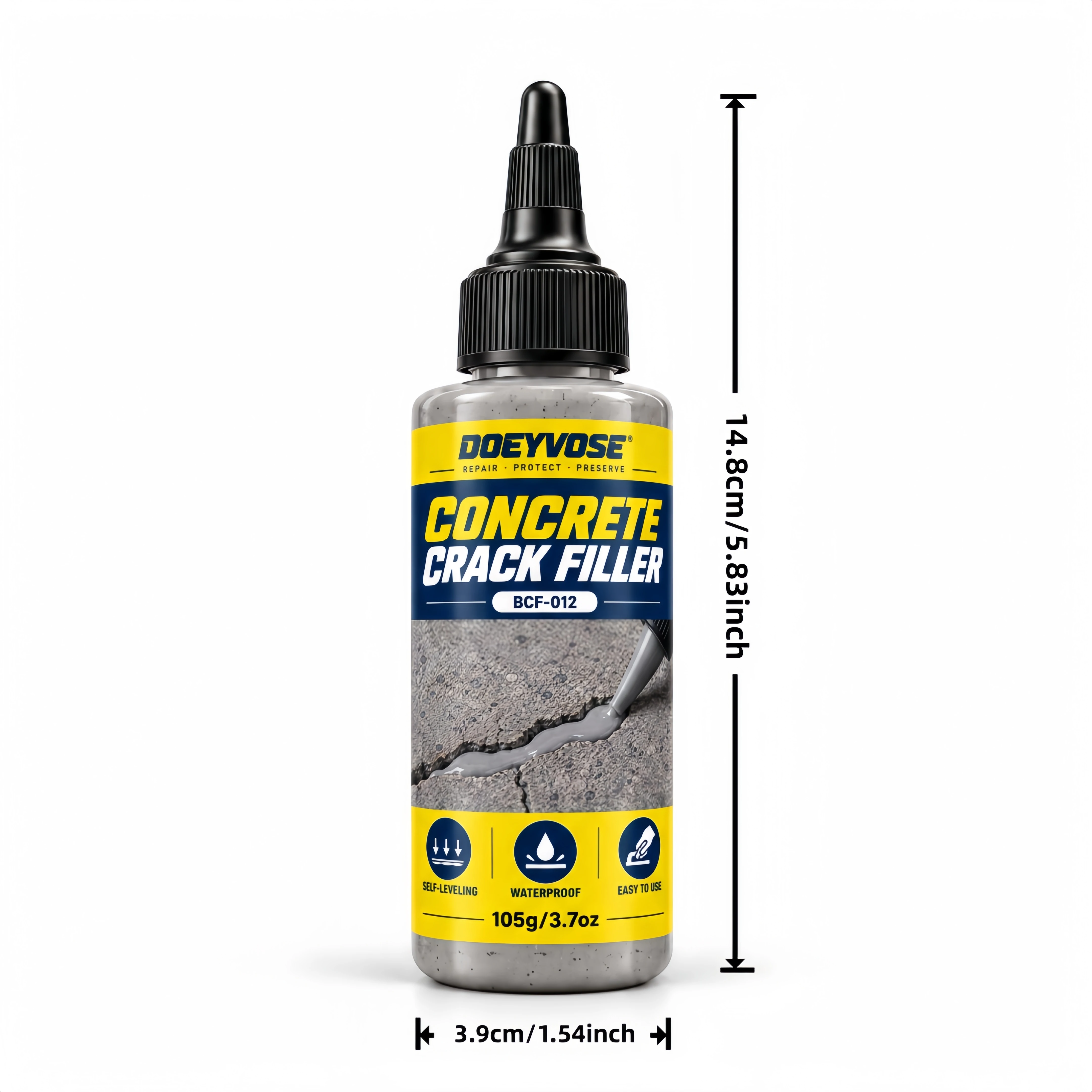 105g Concrete Sealing Compound, Waterproof Crack Repair Filler for Cement Floor & Wall