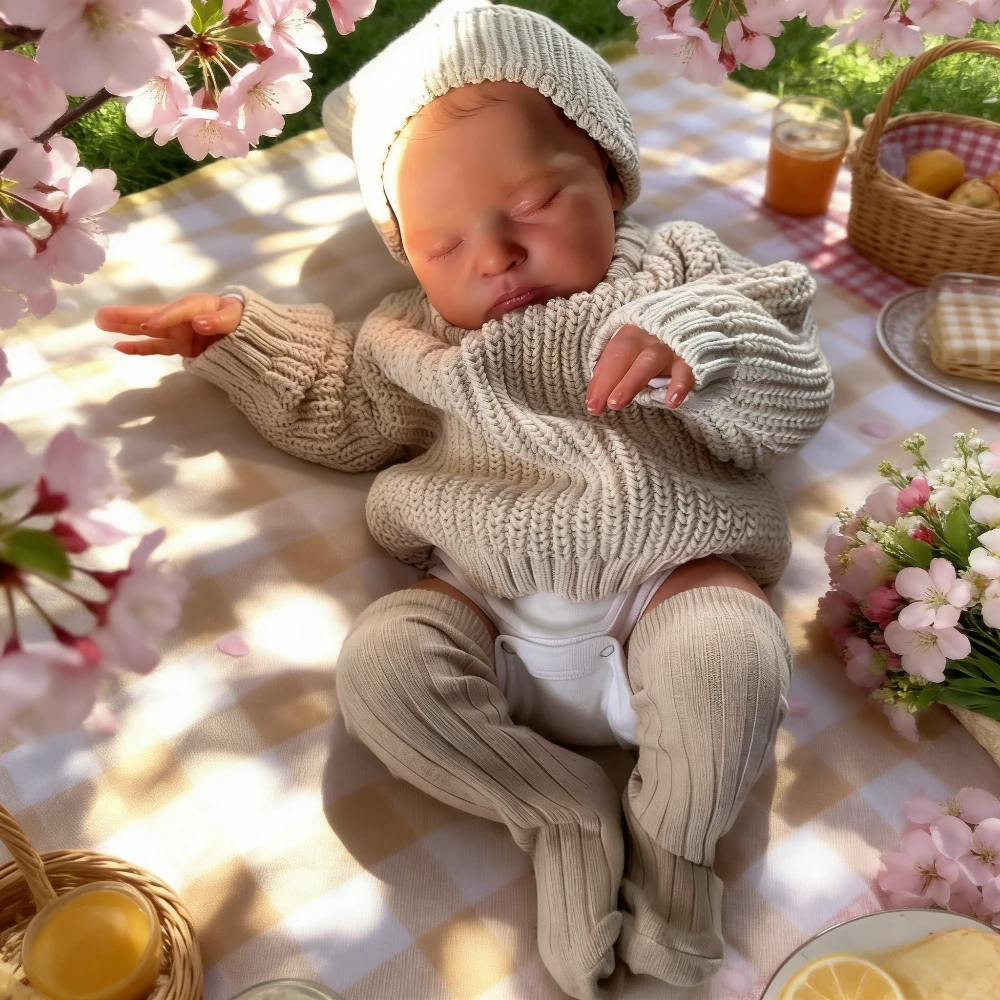 bzdoll-50cm-20inch-soft-vinyl-asleep-reborn-doll-3d-skin-visible-veins-cloth-body-kids-birthday-gift