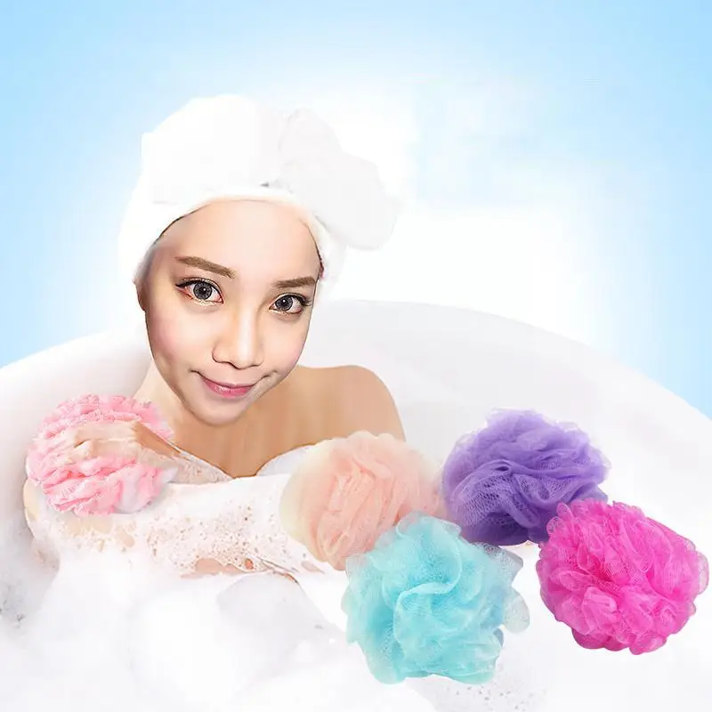 1 Pcs Flower Bath Ball Bath Tubs Towel Scrubber Mesh Bath Rub Cleaning (Color: Shower Body T6B1 Multicolor) Brush H8U8