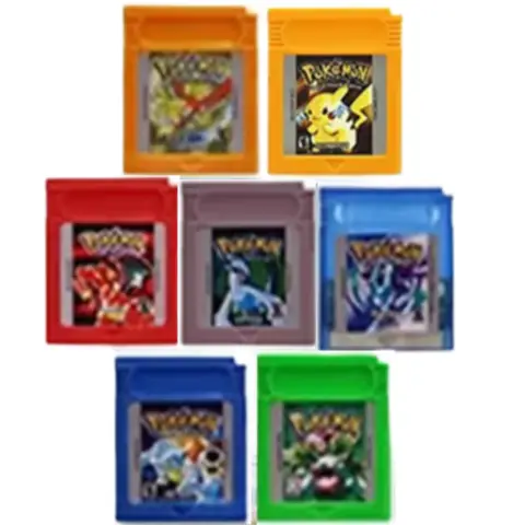 GBC Series 16-Bit Video Game Cartridge, Console Card, Green, Silver, Yellow, Red, Blue, Crystal, Gold, Multi-Language