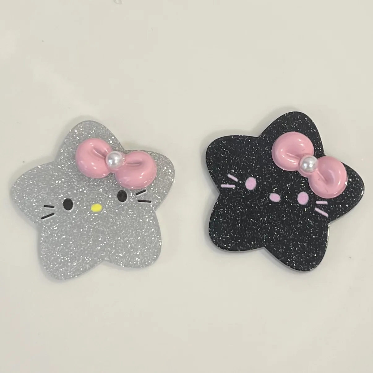 2 Stuks Miniso Kitty Star Serie Cartoon Hars Flakback Cabochons Diy Ambachten Materialen Sieraden Maken Charmes