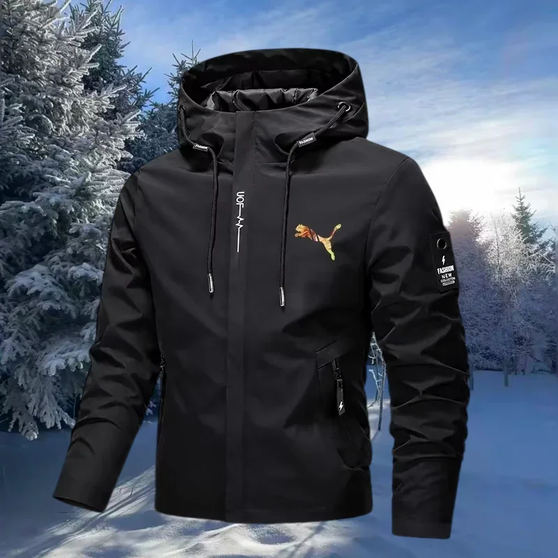 Spring and Autumn New Fashionable Classic Logo Printed Work Clothes Men's Brand Hot Selling Outdoor Leisure Sports Hooded Jacket