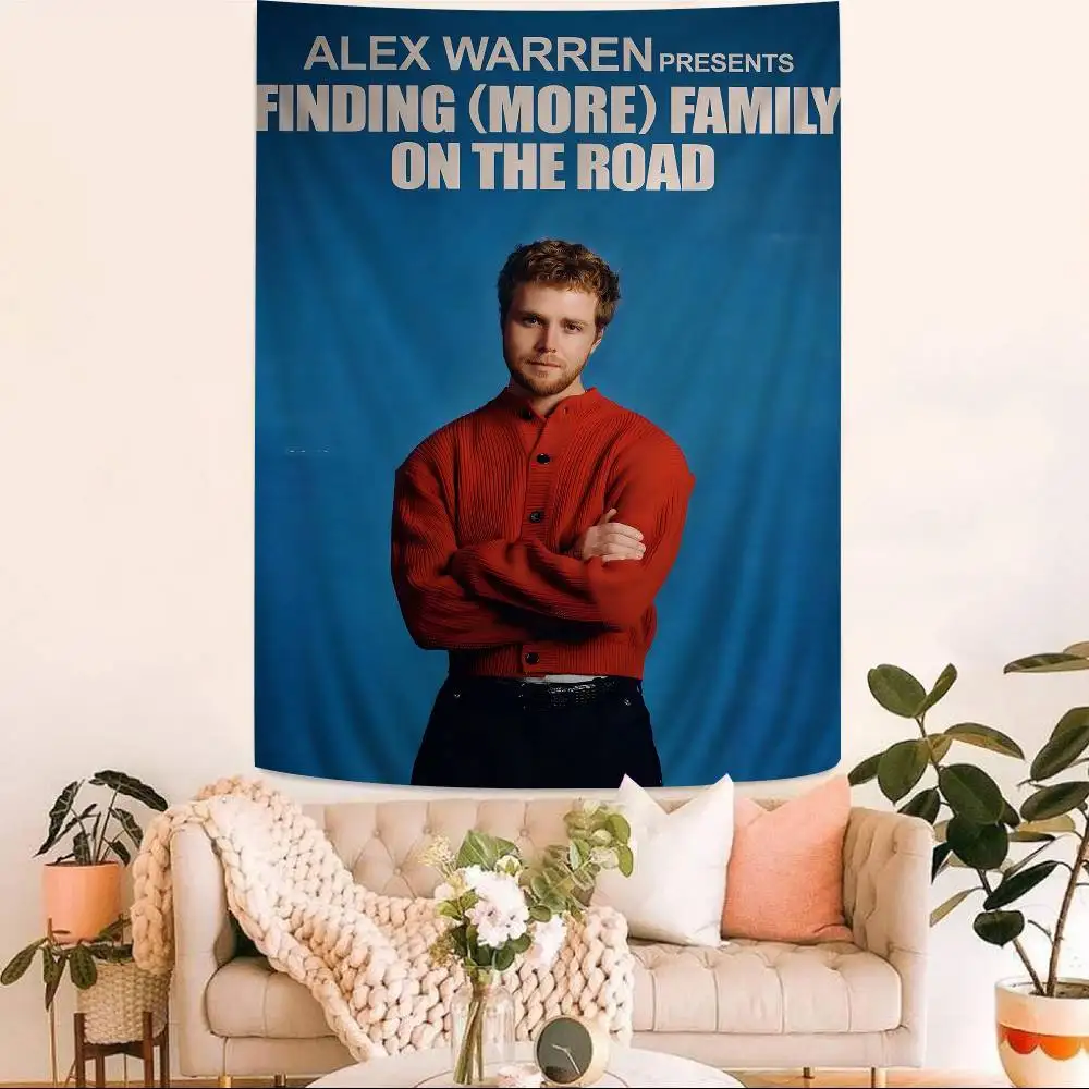 Singer A-Alex Warren Cartoon Tapestry Art Science Fiction Room Home Decor Wall Hanging Sheets