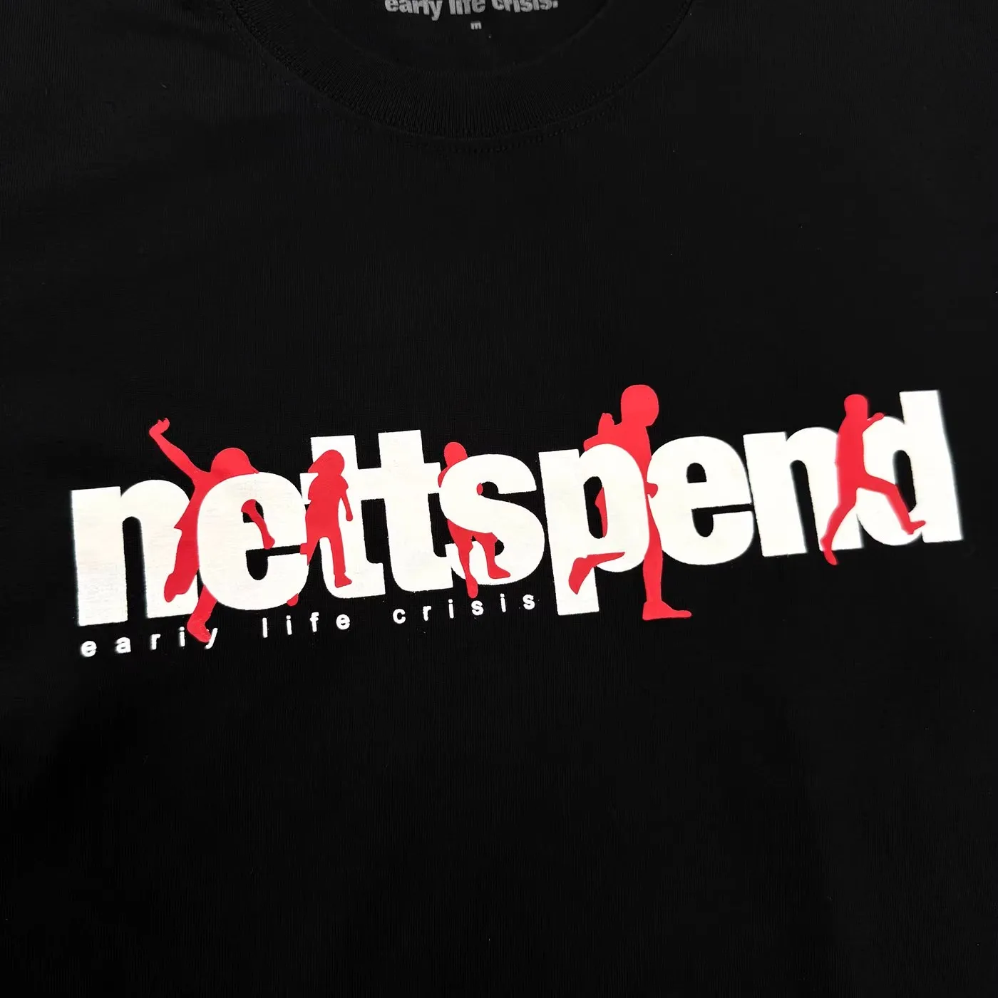 New Men nettspend EARLY LIFE CRISIS MERCH T Shirts T-Shirt Hip Hop