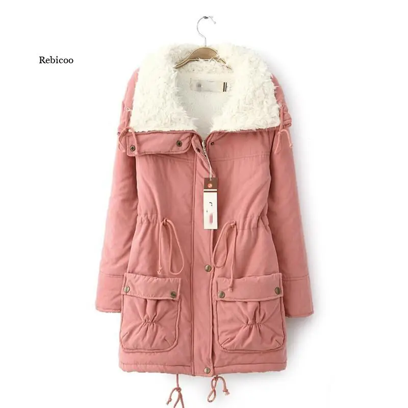 Winter Parka Women Cotton Coat 2022 Warm Jacket Pink Top Korean Fashion Clothing Autumn Coats Black Outwear