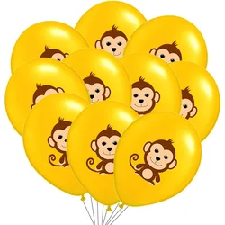 Jungle Animal Theme Birthday Party Decoration, Latex Balloons, Monkey Balloon, Children's Birthday Party, 12 