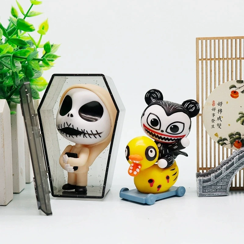 الكابوس قبل عيد الميلاد صندوق أعمى صغير الحجم PVC نموذج أرقام جاك سالي الدكتور تحصيل تمثال دمية هدايا عيد الميلاد