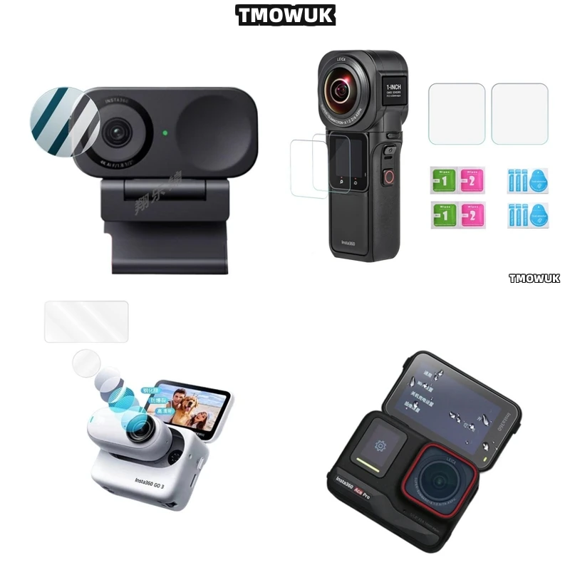 

High - Elasticity Hard Tempered Glass LCD + TPU Soft Cover For Insta360 GO 3 3S
