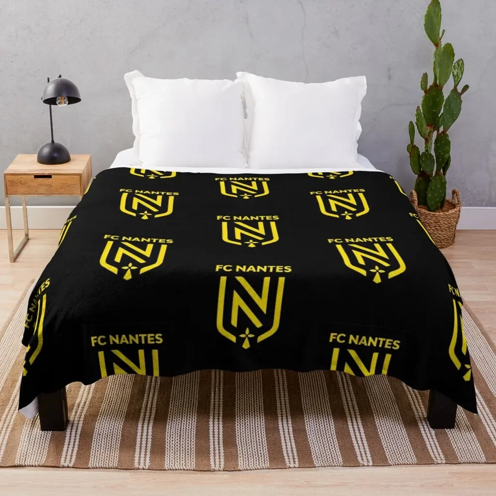 

FC Nantes Throw Blanket Luxury Designer Heavy Decorative Sofa Blankets