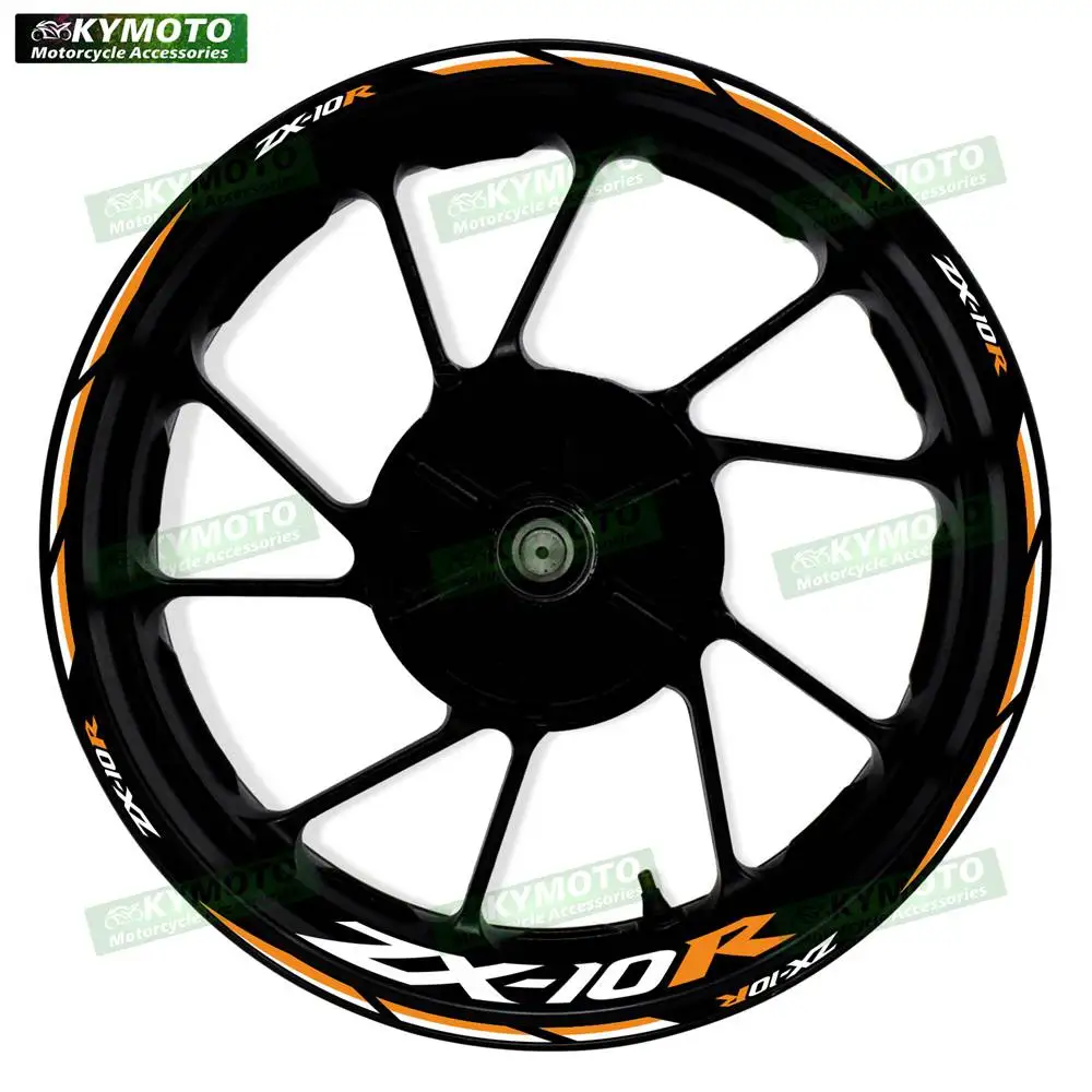 

For ZX-10R ZX10R motorcycle accessories 17 inch front and rear wheel stickers fairing wheel rim reflective decals decoration