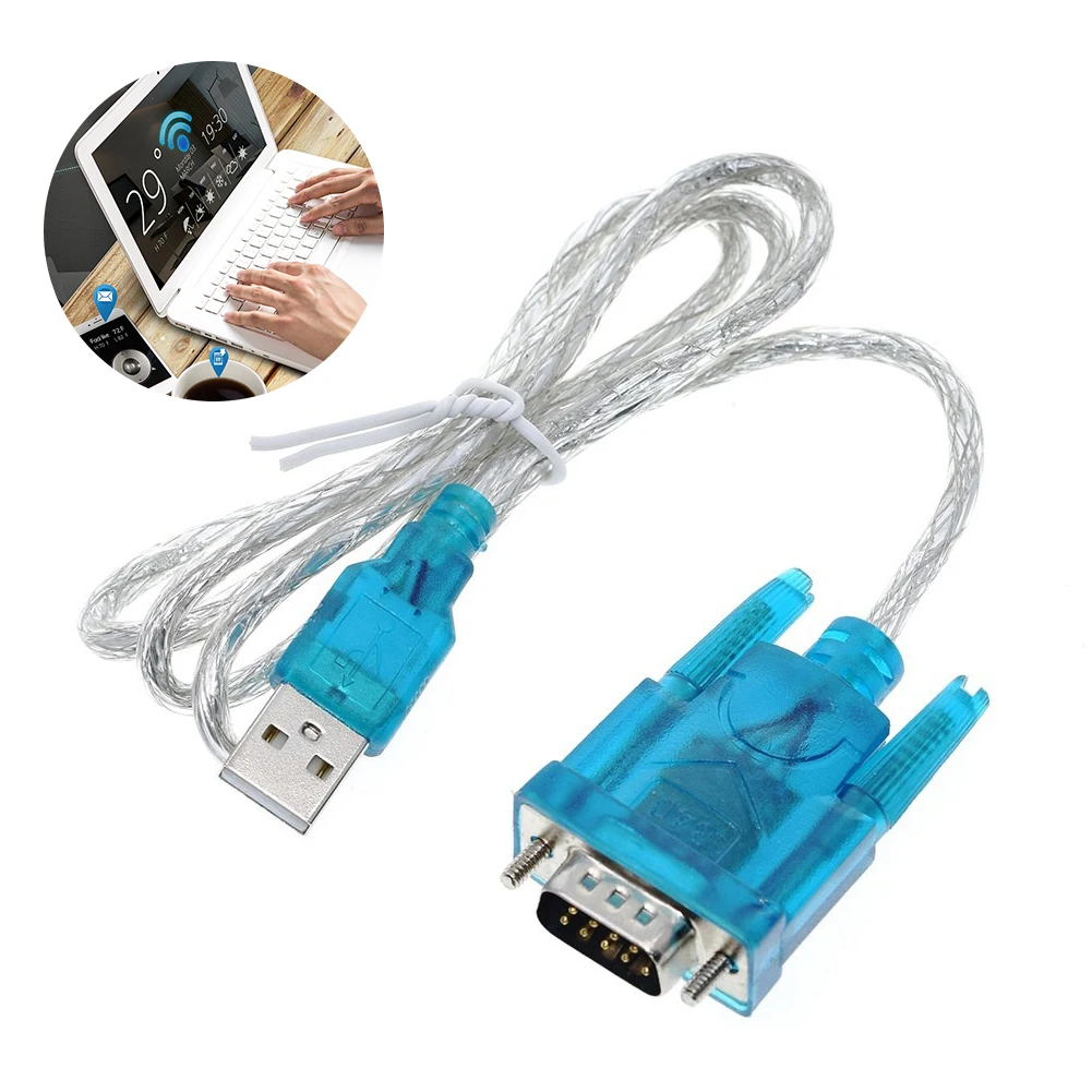 HL-340 USB To RS232 COM Port Serial PDA 9 Pin DB9 Cable Adapter USB To Serial Cable Support for Windows7 64-Bit