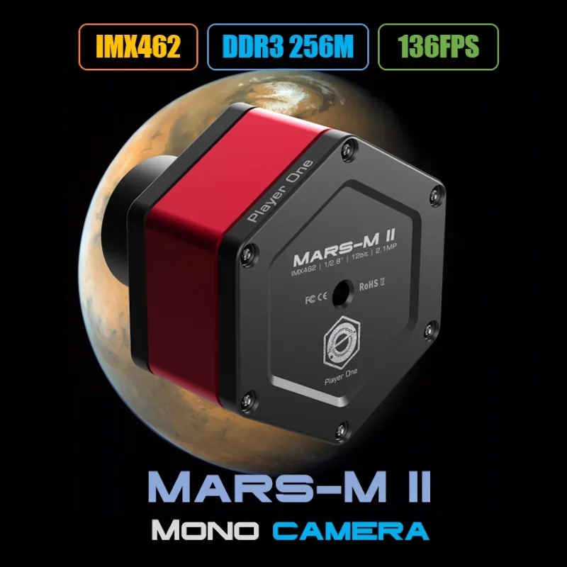 

Player One Mars-M II USB3.0 Mono Planetary Camera IMX462 for Astronomical Photography