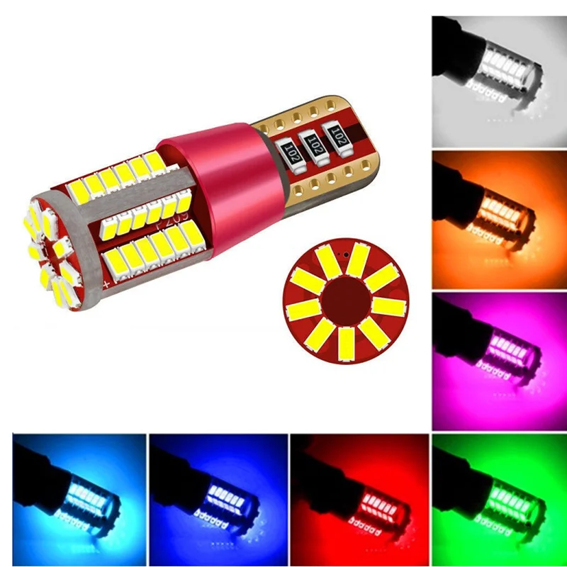 4/1x T10 LED Canbus Bulbs For BMW E90 E60 168 501 W5W LED Lamp Wedge Car Clearance Interior Lights 12V Red Amber Blue White Pink