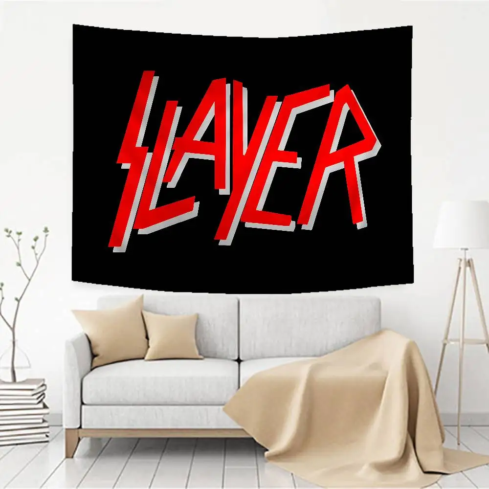 S-Slayer Heavy Metal Band Hanging Bohemian Tapestry Cheap Hippie Wall Hanging Bohemian Wall Tapestries Mandala Wall Hanging