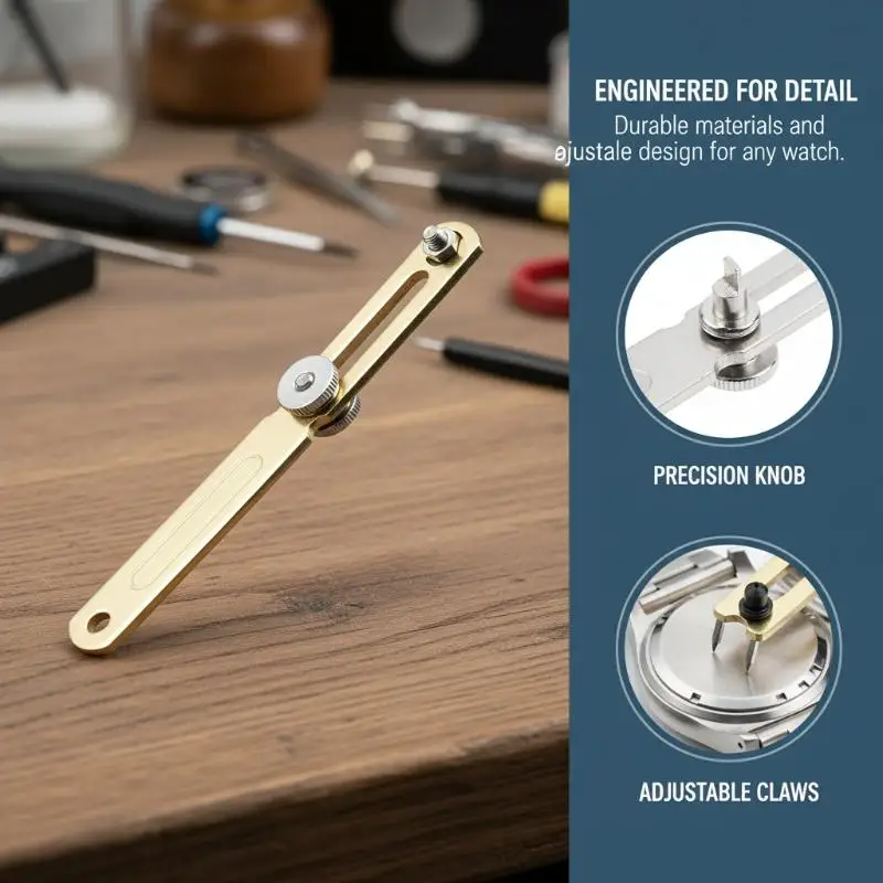 Alloy Steel 53MM Watch Repair Tool Metal Adjustable Back Case Opener Cover Remover Screw For Watchmaker Open Battery Change Tool