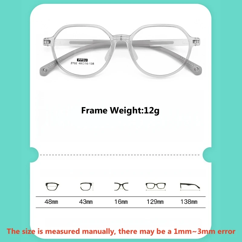 Okulary dziecięce TFTB Fashion Retro Ultralekkie Wielokątne Chłopięce i Dziewczęce Okulary Optyczne Korekcyjne Oprawki Dziecięce 2702